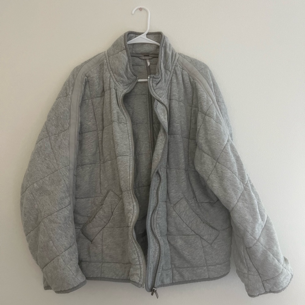 Free People Dolman Quilted Outerwear Jacket Heather Grey Size Small